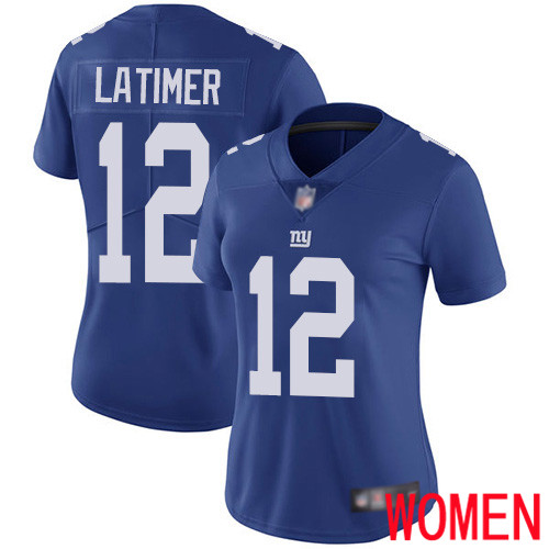 Women New York Giants #12 Cody Latimer Royal Blue Team Color Vapor Untouchable Limited Player Football NFL Jersey->women nfl jersey->Women Jersey